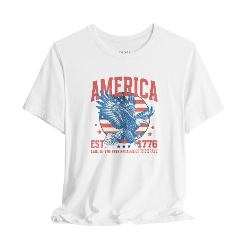 America Home of the free because of the brave t-shirt product details