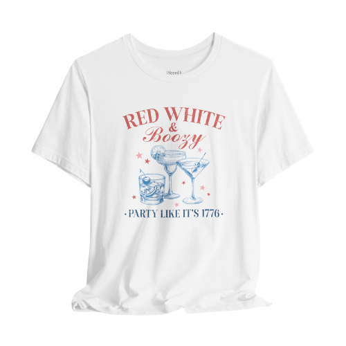 Red, white, and boozy party like it's 1776 t-shirt product details