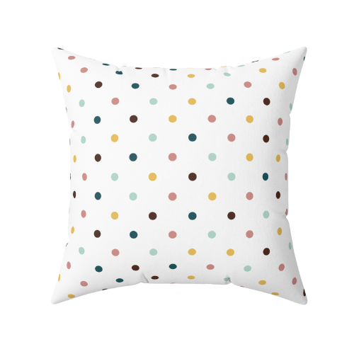 Retro Polka Dots Throw Pillow Product Details