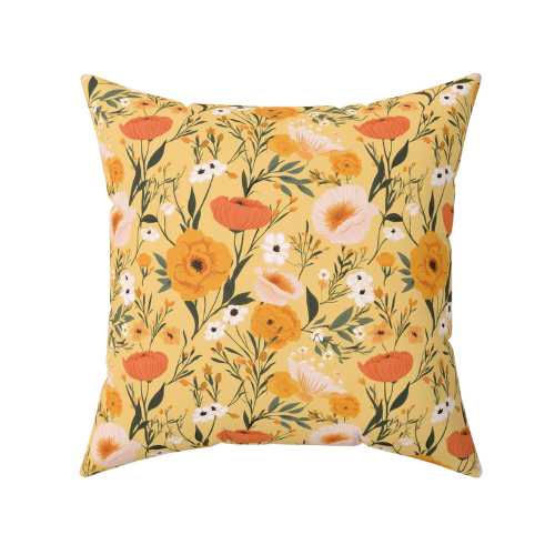 Summer Florals Throw Pillow Product Details