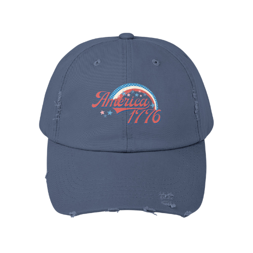 America 1776 distressed baseball cap product details