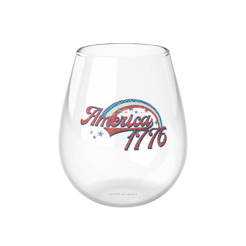 America 1776 stemless wine glass product details