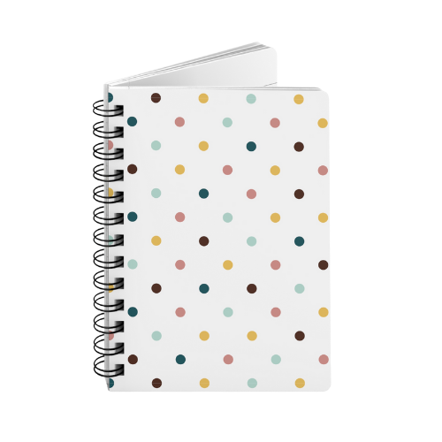 Retro polka dots spiral bound notebook product details