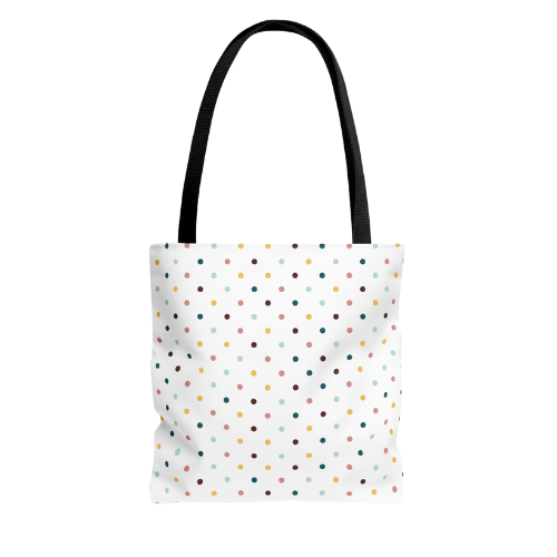 Retro Polka Dots tote bag product details